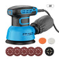 5 Inch Variable Speed Orbital Sander, Eccentric Grinding & Polishing Machine, Handheld Electric Sander for Paint Polishing, Surface Sanding, Rust Removal, Wood and Metal Finishing Work