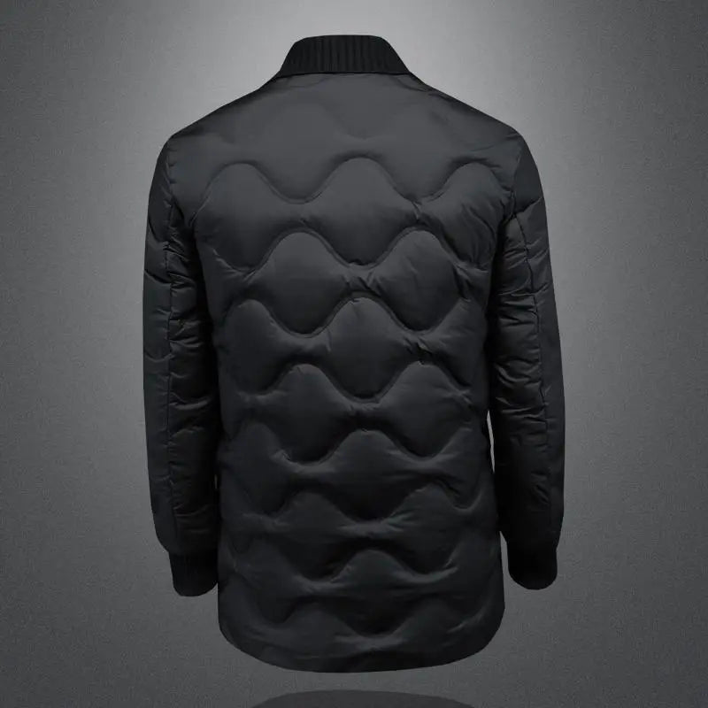 High quality 2025 Winter 90% White Duck New Fashion British Style Casual Loose Slim Mid-length Down Jacket