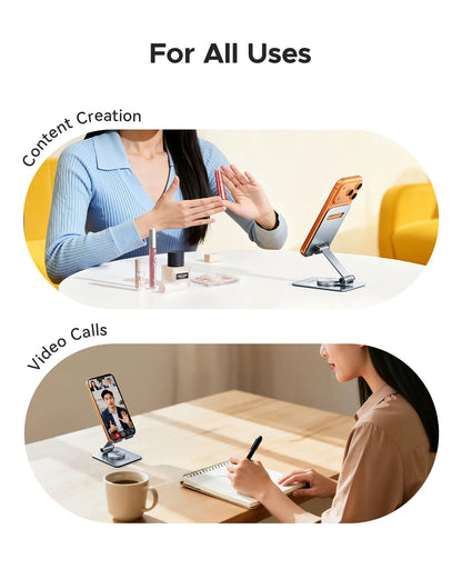 ORICO Aluminum 360 Rotation Mobile Phone Holder Universal Bracket Folding Dual-Axis Alloy Adjustment Design Stable For iPhone