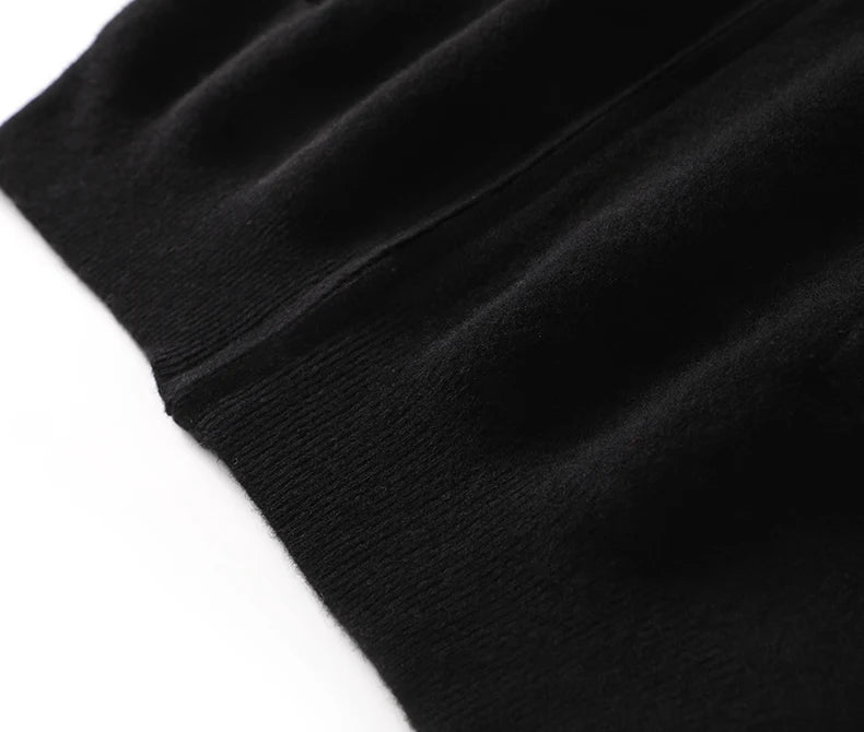 Men's 100% Merino Wool Thickened Sweater Polo Collar Business Zippered Cardigan Autumn Winter New Cashmere Jacket Knitted Top