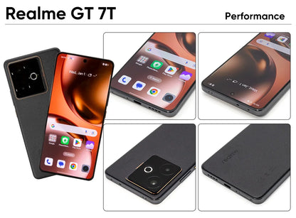 realme GT 7T Smartphone 5G MediaTek 8400-MAX 7000mAh Titan Battery 120W Ultra Charge 6.8'' 120Hz Display EU Version NFC