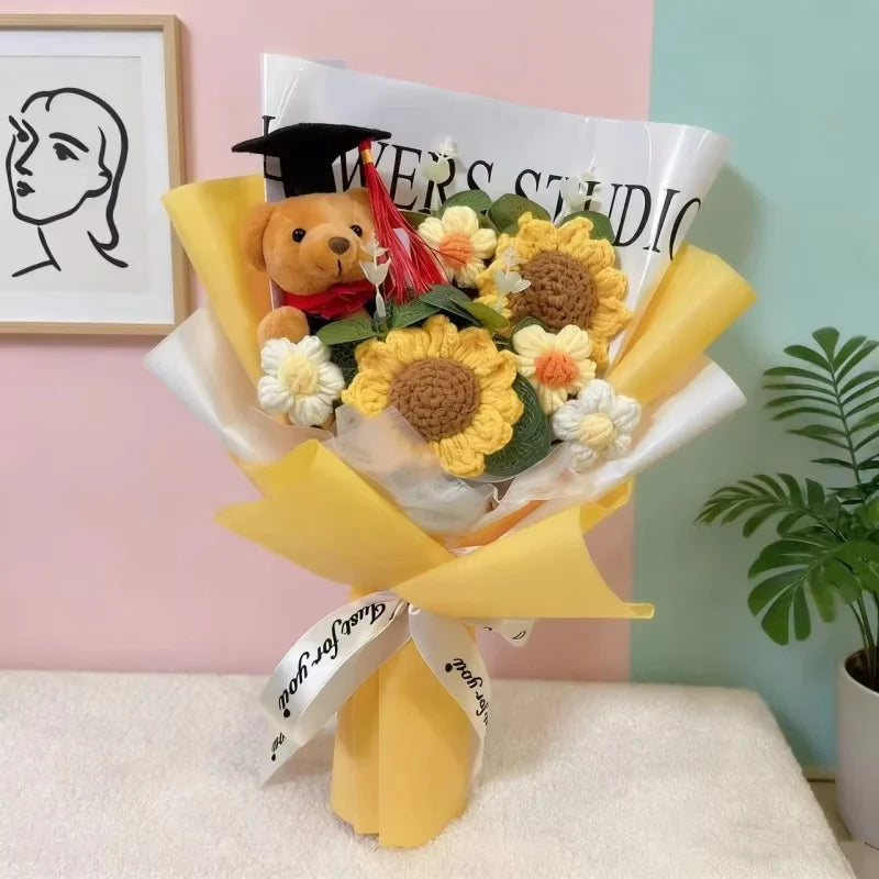 Cartoon Anime Series Hellokitty Kulomi Plush Toys Creative Graduation Bouquet Children's Day Birthday Graduation Gifts For Kids