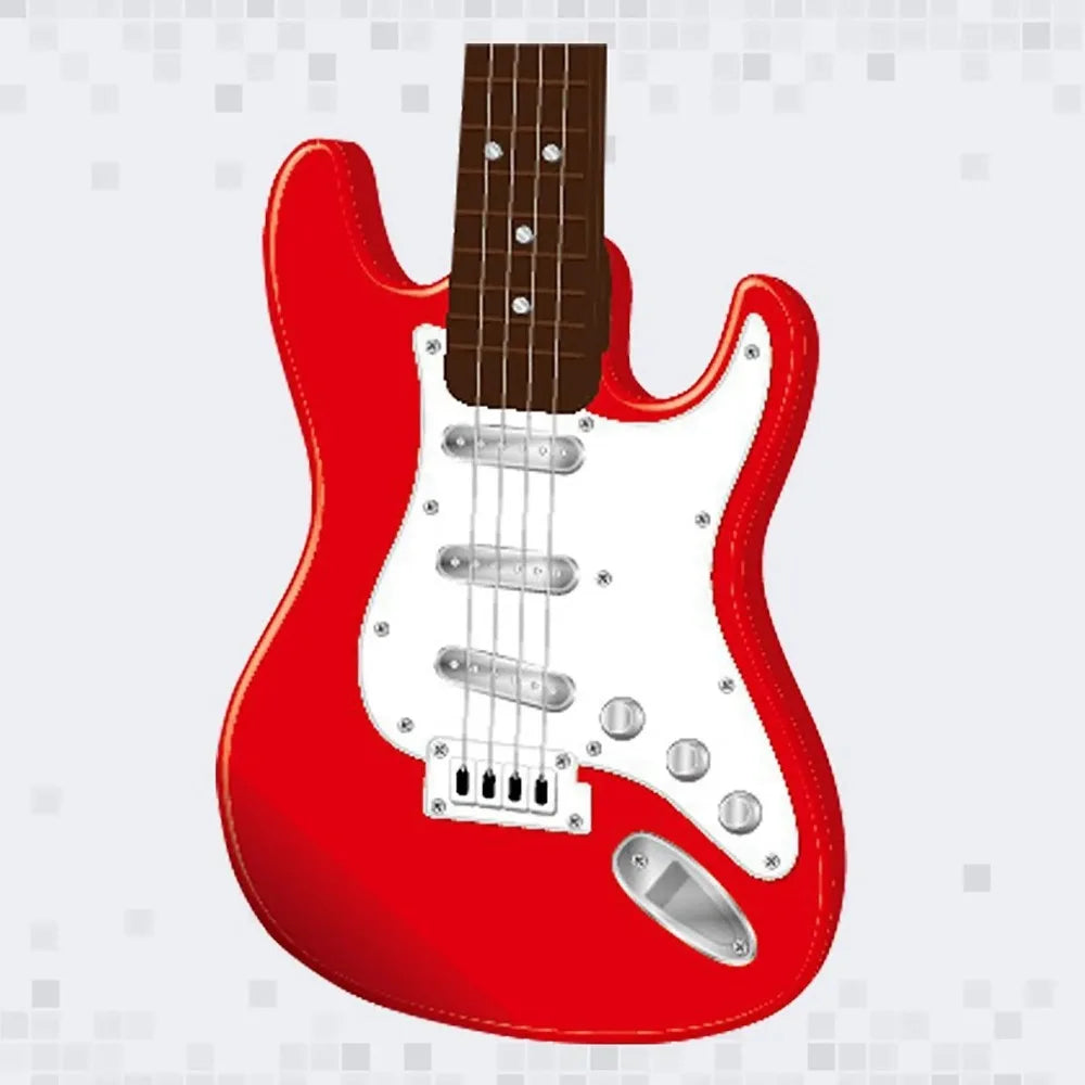 4-string Children Electric Guitar Toy with Music Light Beginner Electric Guitar Ukulele Children's Toy Musical Instrument Gift