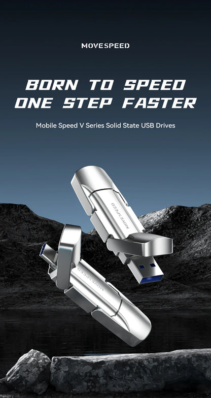 MOVESPEED USB 3.2 Solid State Pen Drive 520MB/s High Speed USB Type C Flash Drive 1TB 512GB 256GB 128GB USB Gen 2 Pendrive Flash