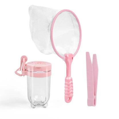 1Set Natural Exploration Tool Insects Observation Jar Feeding Box Capture Net Insects Catching Tweezers For Male & Female
