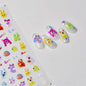 Line Flower Powder Blusher Love Heart High Quality Jelly Series Adhesive Nail Sticker Nail Art Decoration Decals Design T-2830