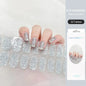 16/22 Tips Semi Cured Gel Nail Stickers for UV Lamp Designer Adhesive Nail Gel Wraps DIY Long-lasting  Nail Decoration