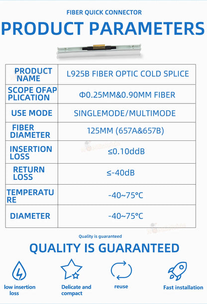 L925BP Fiber Optic Mechanical Splice for Drop Cable Splice Bare Fiber Cold Connector with Housing Mechanical Splice Big sale