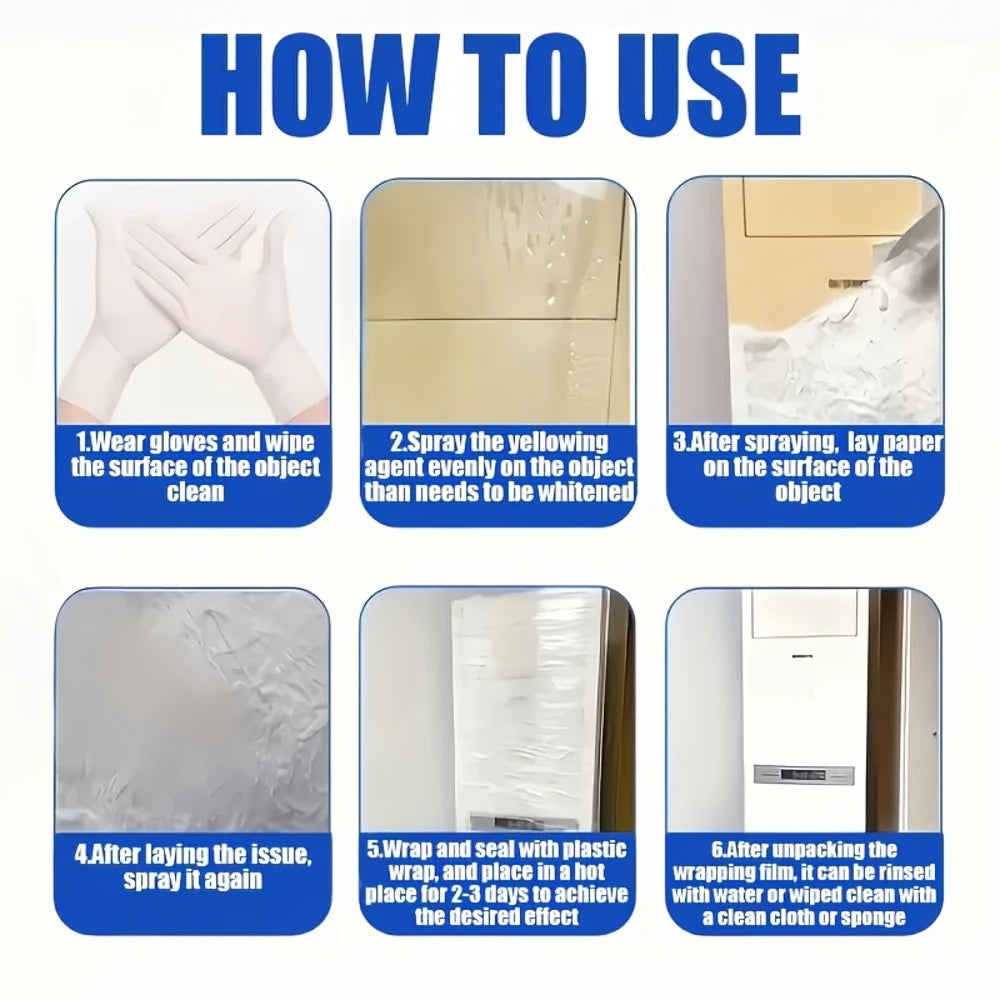 New Multifunctional Yellow Stain Remover, Highly Effective for Refurbishing Plastic Household Items Like Air Conditioners, Refri