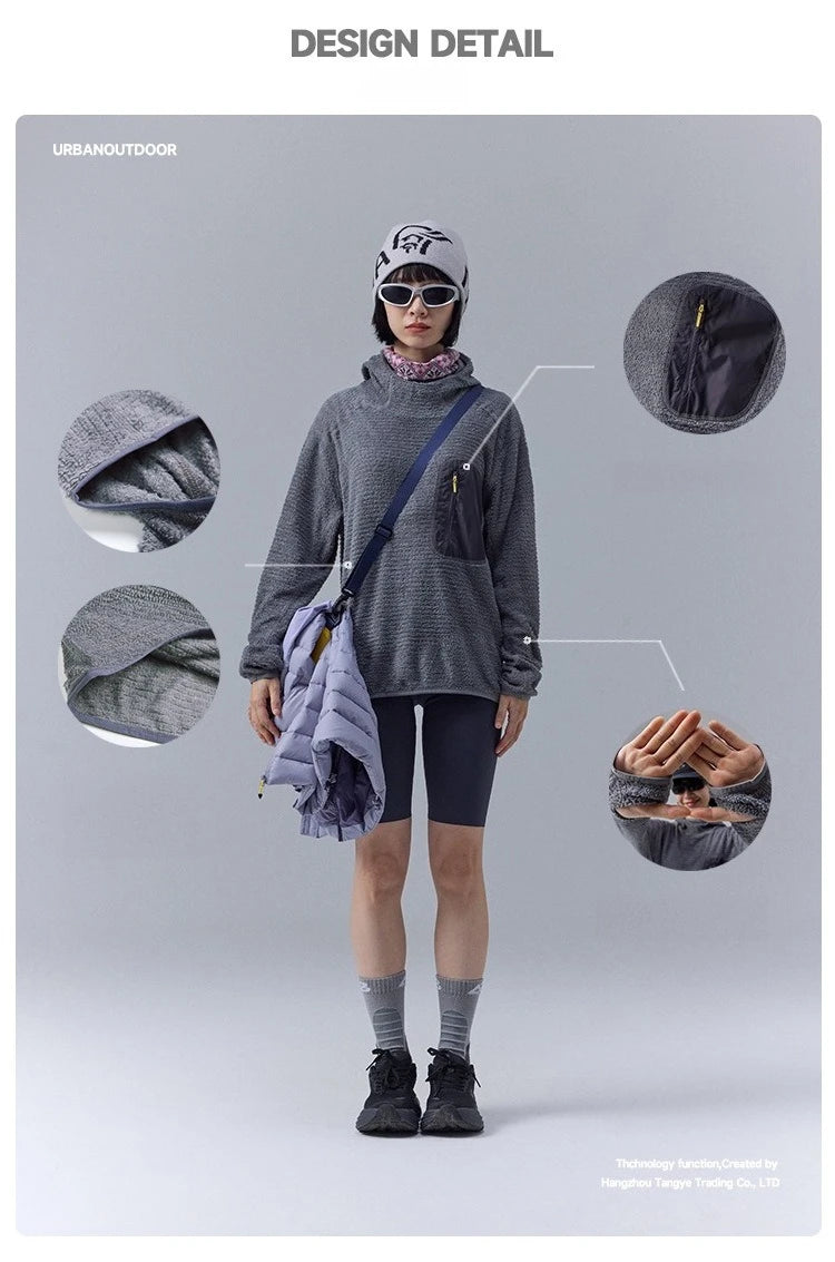 Thermolite® All Season 190g Ultra-light Breathable Thermal Hoodie, Urban Outdoor Techwear Mid-layer with Thumbholes & Zip Pocket
