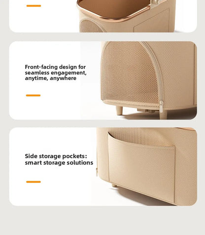 Portable Pet Separable Stroller One Click Easy Fold Cat Carrier Universal Compact Lightweight Baby Dog Travel Pushchair