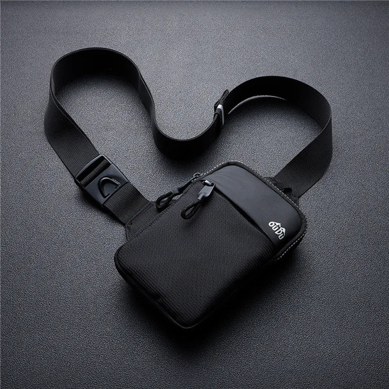 Men Crossbody Bag Mini Waterproof Leisure Fashion Mobile Phone Chest Bag Business Commuting Outdoor Sport Shoulder Crossbody Bag