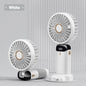 Lenovo Portable Handheld Fan Foldable Neck Hanging Fans 5 Speed USB Rechargeable Fan with Phone Stand & Display Screen 1800mAh