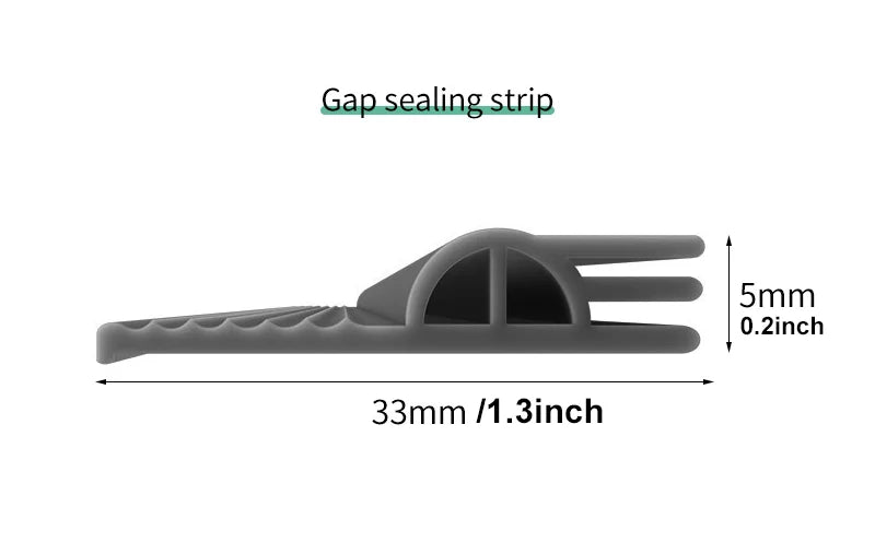 2M TPE Door Draft Stopper Self Adhesive Under Door Draft Blocker Insulator Flexible Door Sweep Weather Stripping Noise Stopper