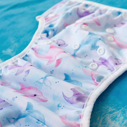 Elinfant 3PCS Mesh Cloth Inner Washable Swimming Diapers For Pool, Beach,Training Pants Swim Underpants For 3-15kg Boys Girls