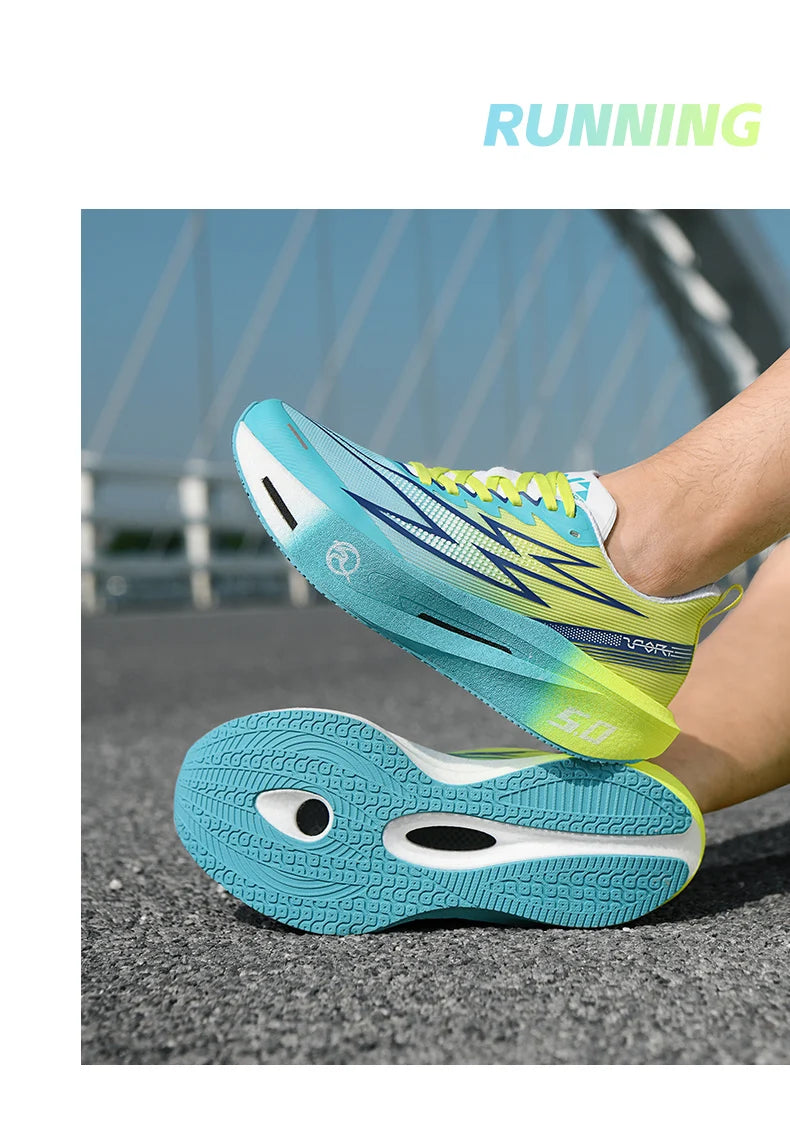 Running Shoes Men Sports Carbon Board Speciality Marathon Breathable Lightweight Women's Comfortable Athletic Nonskid Sneakers