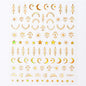 Black White Star 3D Nail Art Sticker Y2K Pentagram Self-Adhesive Decals Laser Shiny Glitters Starlight Manicure Ornaments Slider