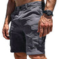 Men's Wear-Resistant Shorts Summer Beach Casual Cargo Short Pants Multi-Pocket Workwear Breathable Loose Straight Solid Shorts