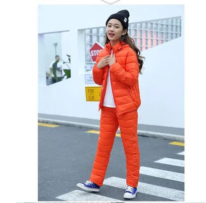 Winter Children Clothing Sets Baby Boy Warm Hooded Down Jackets Pants Clothing Sets Girls Boys Snowsuit Coats Ski Suit 2-12Y