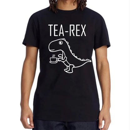 Summer Casual Men's T-shirt Top Quality Cotton Blend Cool Funny Dinosaur Design Printing O-neck For Men T-shirt Male Tee Shirts