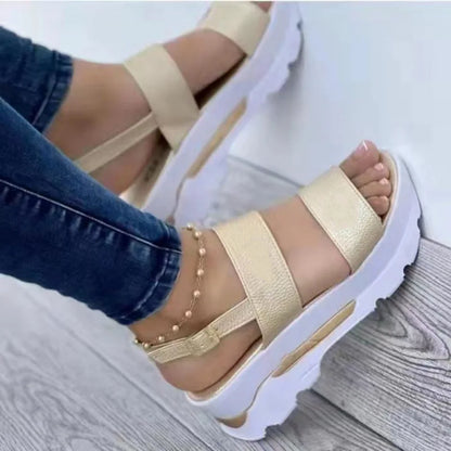 2025 Summer Sandals for Women Fashion Platform Sandals Wedge  Casual Shoes Lightweight Heeled Sandalias Mujer Flip Flops Zapatos