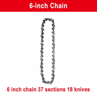 6" Saw Chain for Mini Chainsaw Mini Steel Chainsaw Chains Electric Chainsaws 37 knots 18 knives Chain Replacement Saw Accessory