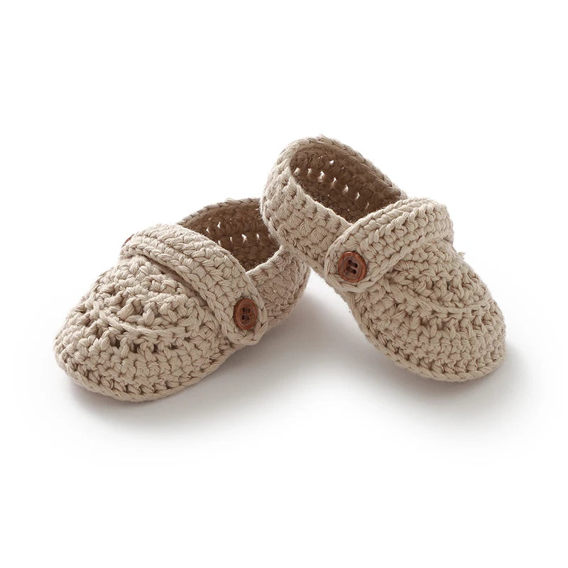 Baby Girls First Walker Shoes Adorable Solid Hand Knit Newborn Infant Slip On Prewalkers 0-12m Toddler Outdoor Indoor Floor Wear