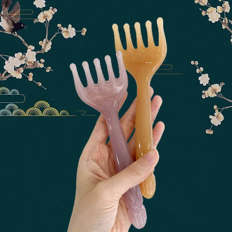 Resin Head Massager Scalp Gua Sha For Body Neck Leg Massage Five-claw Head Scraping Stick Massage Scraping Claw Massage