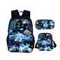 Cartoon Popular Shadow Milk Plush 3D Print 3pcs/Set pupil School Bags Laptop Daypack Backpack Inclined shoulder bag Pencil Case