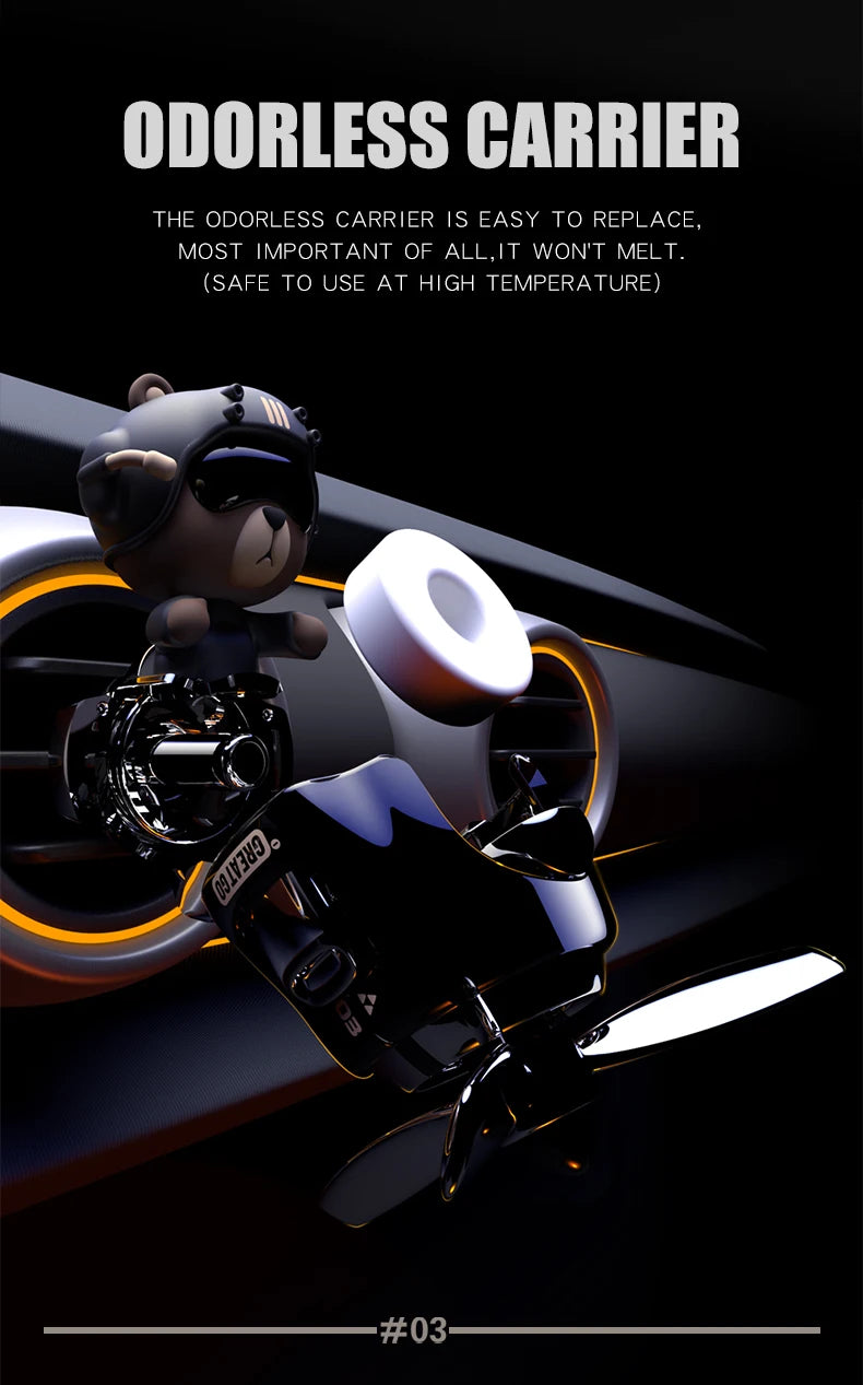 No perfume DIY fragrance diffuser pilot head shake dog car air fresheners vent clip ornament decoration accessories rotate plane