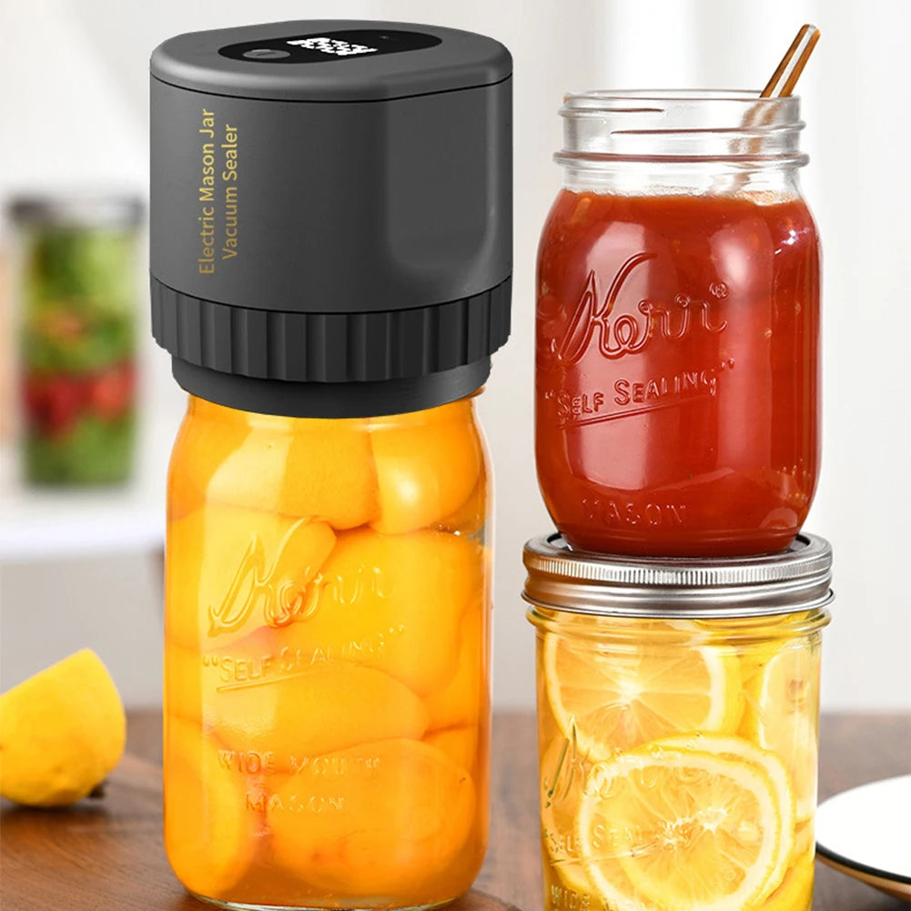 Electric Mason Jar Vacuum Sealer Kit, Cordless, for Mason Jars Wide Mouth Fermentation with Mason