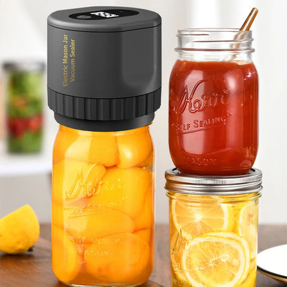 Electric Mason Jar Vacuum Sealer Kit, Cordless, for Mason Jars Wide Mouth Fermentation with Mason