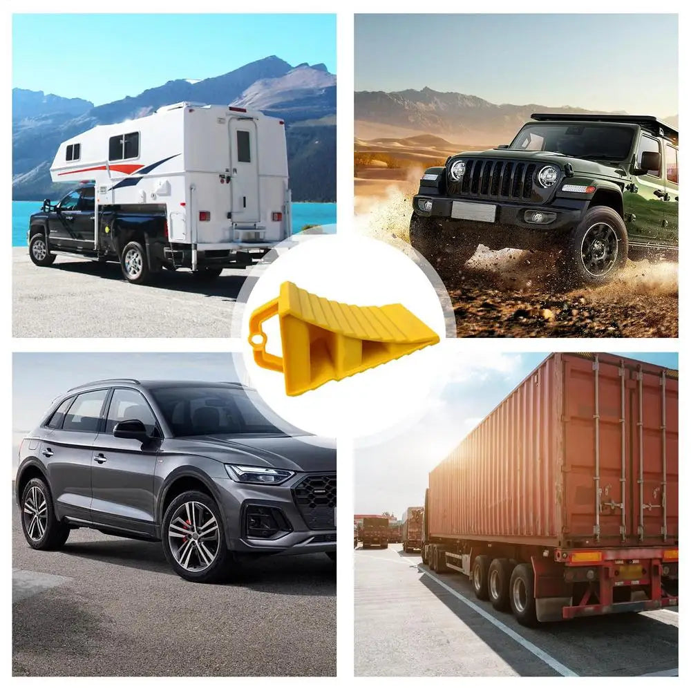 Car Multipurpose Anti-Slip Wheel Chock Portable Tire Chocks Wear-Resistant Tire Stopper Wheel Stopper For Trucks Car
