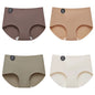 Falllsweet 4Pcs/Set Seamless Silk Briefs For Women Mulberry Silk Panties Comfortable Underpants Soft Lightweight Underwear M-2XL