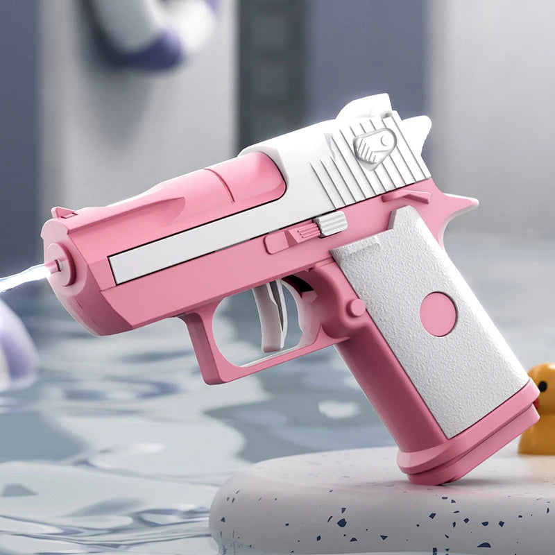 Mechanical Continuous Firing Water Gun Toys for Kids Summer Outdoor Beach Pool Toy High-pressure Mini Pistol Water Guns for Baby