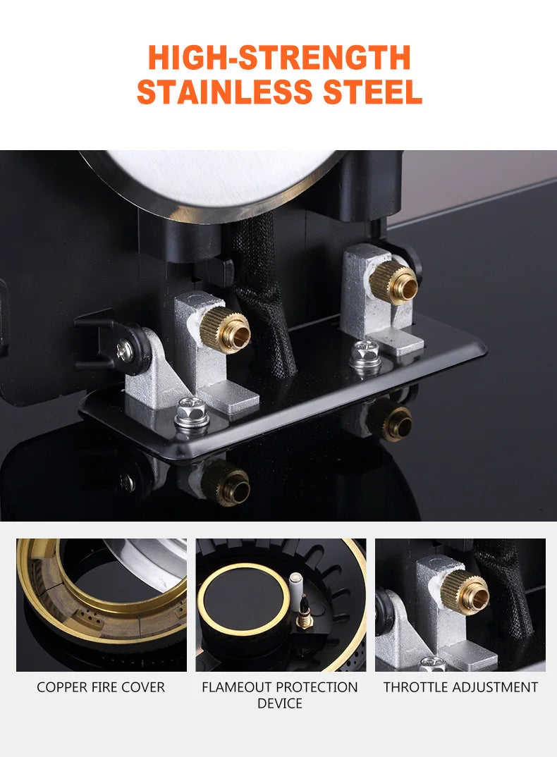 Flip Embedded Fierce Fire Stove Household Gas Burner Stove for Kitchen Cooktop Upgrade Timing Kitchen Gas Cooker Energy-saving