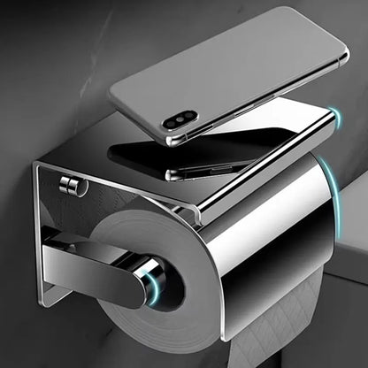 Stainless Steel Paper Towel Holder Without Punching Wall-Mounted Kitchen Roll Holder Toilet Paper Holder Bathroom Towel Rack