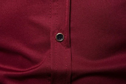 2026 Men's Summer Casual Long Sleeve Shirts Slim Fit Turn Down Collar Shirts Formal Office Business Shirts for Men Tops Big Size