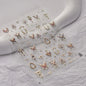 1PC 5D Korean Bronzing Nail Stickers Japanese Gold Silver Star Moon Luxury DIY Nail Art Decoration Decals Manicure Accessories