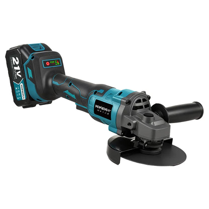 YOFIDRA 125mm Brushless Electric Angle Grinder 20000RPM Wood Metal Cutting Grinding Polishing Power Tool For Makita Battery Pin