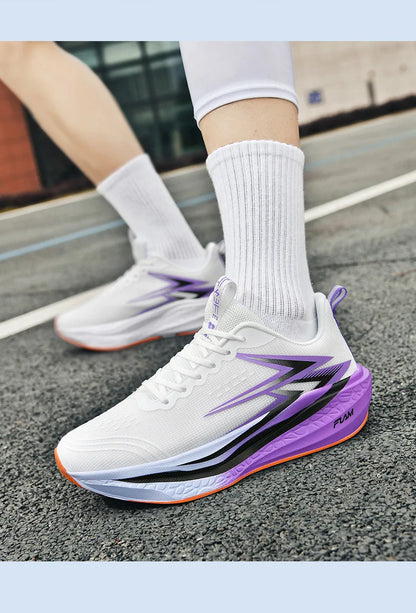 Men Running Shoes Speciality Marathon Sports Shoes Breathable Lightweight Carbon Board Women's Trend Athletic Sneakers Women