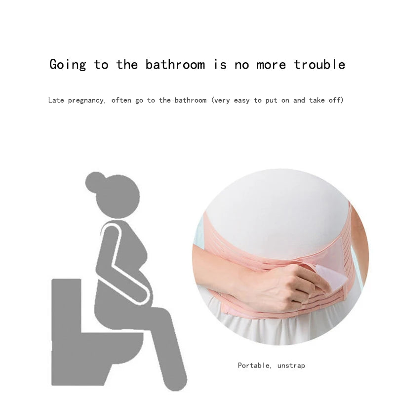 Belly Support Belt for Pregnant Women, Professional Pregnancy Belt for Mid to Late Pregnancy