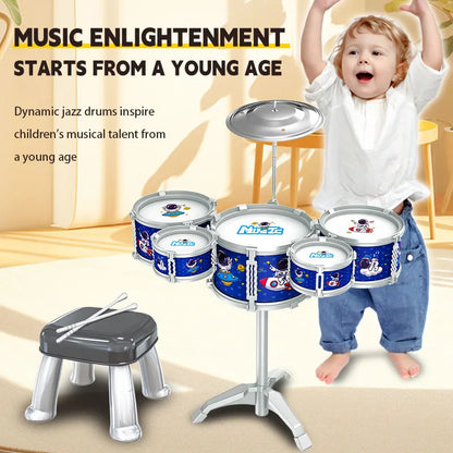 Drums, Jazz Drums, Music Enlightenment for Children and Babies, Toys, Imitation Musical Instruments, Beginners Practicing Music
