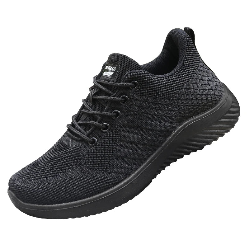 Men's Solid Lace-Up Casual Shoes, Lightweight Outdoor Sneakers Suitable for All-Season Training and Exercise, Lightweight, Breathable, Non-Slip, Ideal for Casual Walking Enthusiasts