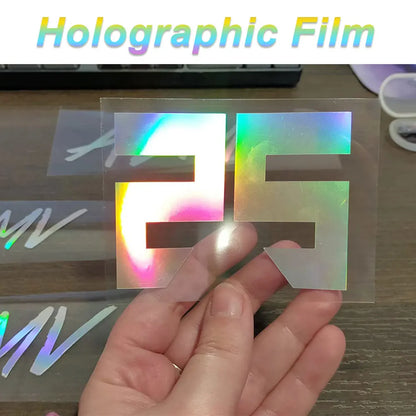 50 Sheets Broken Glass Hologram Cold Lamination Film Sticker A4 Sheets Star Shiny Dots DIY Package Card Photo Holographic Film