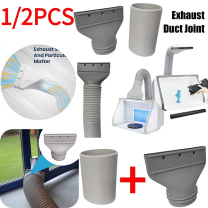 1/2PCS 1.5M Flat Mouth Joint Exhaust Duct Portable Mobile Air Conditioner Window Duct Pipe Connector Exhaust Systems Accessories