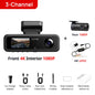 70Mai T800E 3-Channel Dash Cam Front 4K + Rear 1080P + Interior 1080P Hdr Supercapacitor 24H Parking Gps Voice Control Wi-Fi6