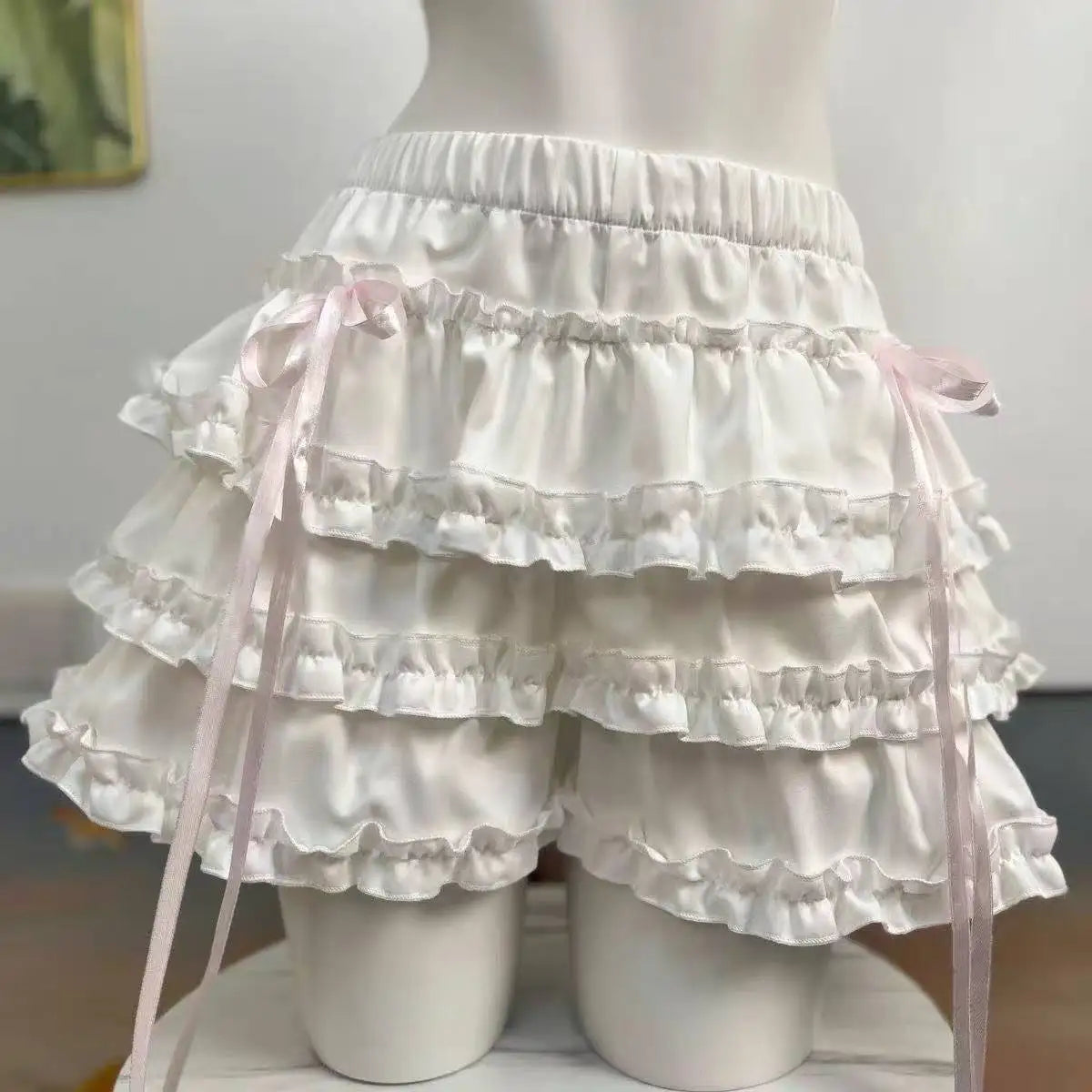 Lolita Style Princess Vintage Cake Skirt  Sweet Kawaii Women Cute Lace Ruffles Party Mini Skirts Harajuku Y2k Faldas Mujer