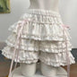 Lolita Style Princess Vintage Cake Skirt  Sweet Kawaii Women Cute Lace Ruffles Party Mini Skirts Harajuku Y2k Faldas Mujer
