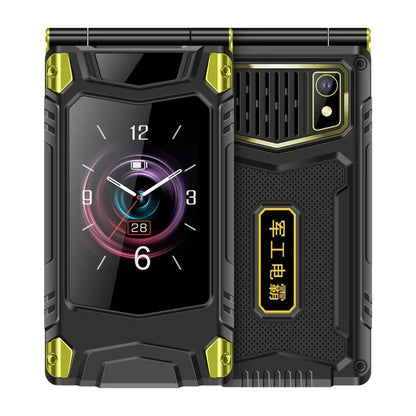 YeeMI M7+ 4G Rugged Feature Phone Big Button Full Band Flip Phone Dual SIM Dual Screen Cellphone For Old Man 6800mAh Big Battery